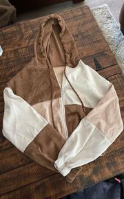 Cropped  Zip Up Hoodie