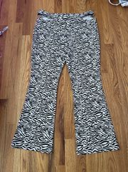 zebra leggings with cutout on the side