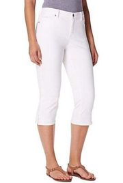 Gloria Vanderbilt Women's Denim Jeans White Jordyn Capri Jeans Size 12