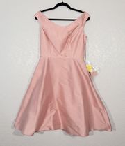 NWT  Twirl Pink Off The Shoulder Cocktail Dress Size 8