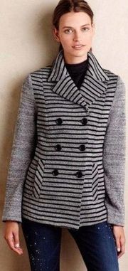 Elevenses Seafarer Double Breasted Knit Coat Size Small