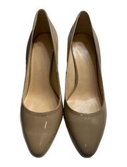 GRAND.OS Prietta II Patent Leather Pumps, Heels. Beige. Sz. 10.