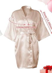 Satin Champagne Bridesmaid Robe