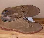 Vintage G.H.BASS & CO. Ely-2 Tan Suede Leather Tan Lace Up Preppy Oxford Derby 9