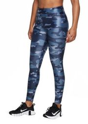 Nike NWT  Dri-FIT One Women's Mid-Rise Camo Leggings (Thunder Blue)