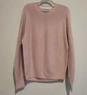 Cotton Sweater Womens Medium Pink Long Sleeve