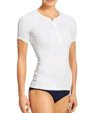 Athleta Pacifica UPF White Quarter Zip Swim Cover Up Tank