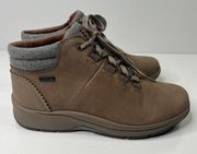 Cobb Hill Rockport Piper Hiker Boots Tan Leather Waterproof Women's 9 Lace Up