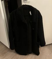 Black Fluffy Coat