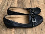 Coach Ella Signature Calf Skin Leather Loafers Size 7