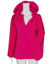 Loft Sweatshirt Womens Small Pink Fluffy Fleece Hoodie Cozy Casual Loungewear