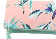 Rachel Pally Leather Trimmed Canvas Floral Clutch