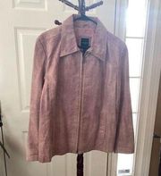 Women's Colebrook & Co. Pink Leather Jacket Size XL