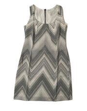 silk Chevron sleeveless sheath dress