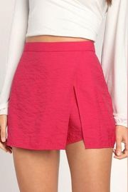 Hot Pink Asymmetrical Skort