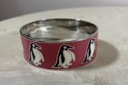 Cute Penguin Hi Polish Stainless Steel Bangle