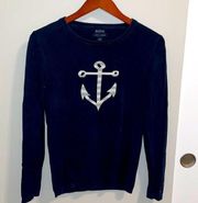 Navy Anchor Sweater