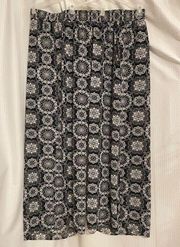 Torrid Black & White Print Side Slot Beach Pant Size 3