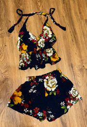 Floral Patterned Two Piece Set