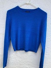 -UK2LA sweater crop size M indigo blue women/youth