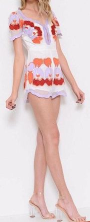 White Keyhole Romper 