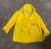MICHAEL KORS MK Yellow Crop Trench Jacket small