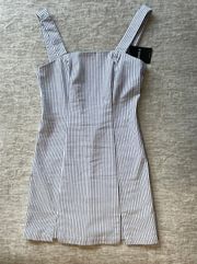 Striped dress with side slits