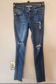 Refuge skinny jeans size 0 distressed