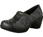 Nurse Mates Women's Bryar Black Gray Paisley Patent sz 8.5