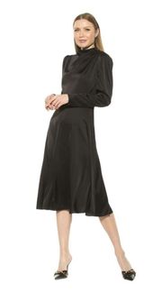 Alexia Admor DENNI DRESS MIDI Dress Size 4 Women’s Black Long Sleeve