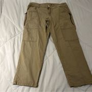 sonoma khaki tan capri cropped mid rise cargo pants