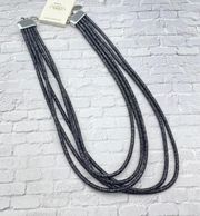 Amrita Singh Siena 5 Strand Gunmetal Necklace