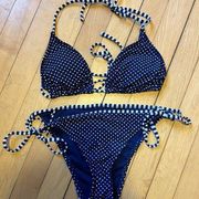 Blue Polka Dot Bikini