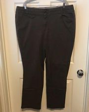 Lane Bryant Pants Brown Career Chino Style Sz 22 GUC Office Business Casual Plus