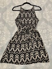 Black and White Patterned Dress