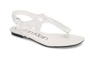 Calvin Klein White Thong Sandals Women’s Size US 11 , EU 41.5