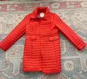 Kate Spade red quilted coat