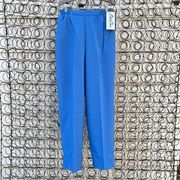 Vintage 80s 90s cornflower blue bend over elastic waist Grandma pants