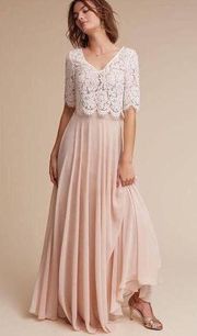 Anthropologie BHLDN Jenny Yoo Hampton Maxi Skirt Size 6. B-10