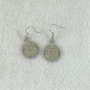 Coin fishhook earrings