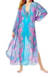 Lilly Pulitzer Women Maxi Cover-Ups Frey Multi Seaweed Samba Engineered Coverup