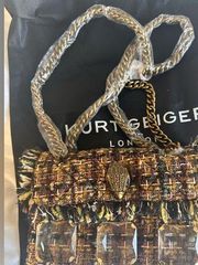 NWT-Kurt Geiger London Tweed Rust Mini
Kensington Bag Chain Strap
Eagle Head