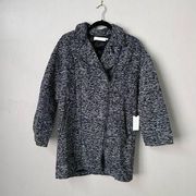 ASTR Coat Jacket Small Womens Black Gray Boucle Oversized Fall Winter Outerwear