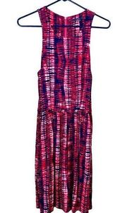 Tart Tie Dye Red White Blue Mini Dress Size Medium