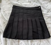 Black Pleated School Girl Skirt