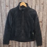 Columbia Black Zip Up Fleece Jacket Size Small