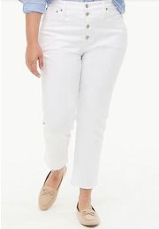 J. Crew Factory Essential straight white jean in all-day stretch Size 33