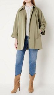 💕BA&SH💕 Issey Trench Coat ~ Khaki Green Size 2 = INT Medium = US 6 NWT