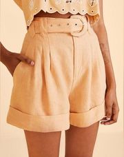 NWT Farm Rio Beige Tailored Shorts