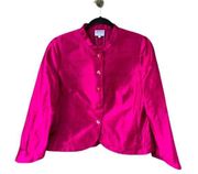 Y2K ARMANI COLLEZIONI 100% Silk Dupioni Shantung Hot Pink Blazer Valentine's Day